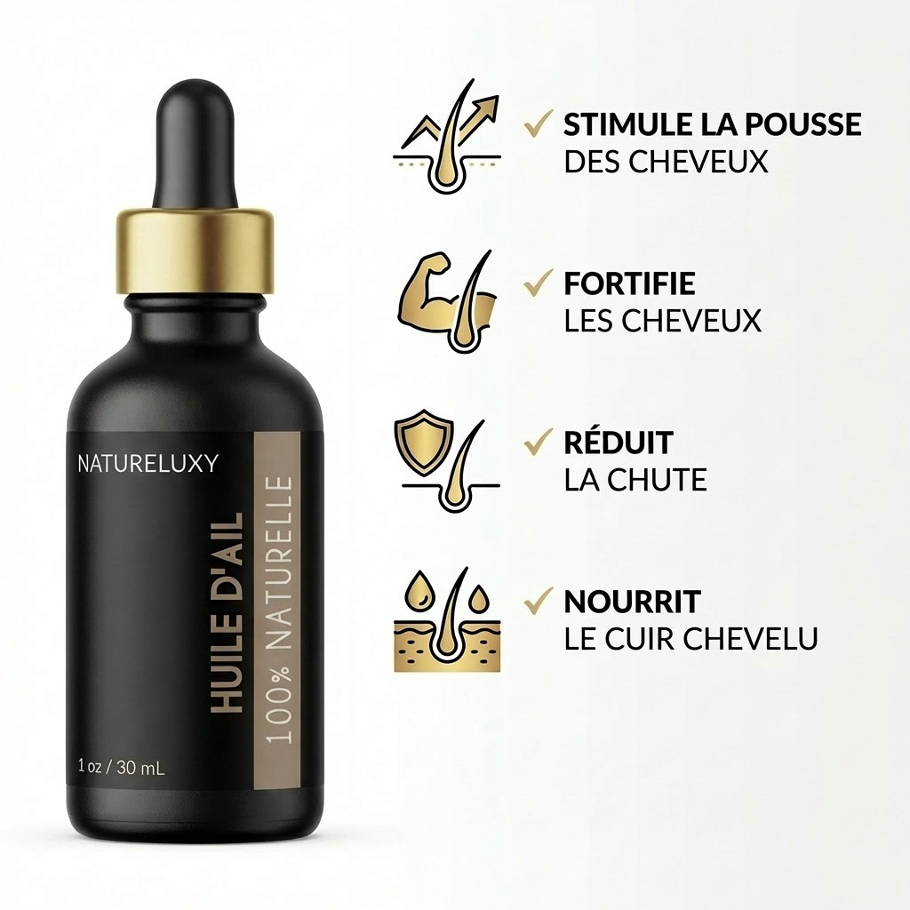 Huile d'ail 30mL pipette 100% naturelle