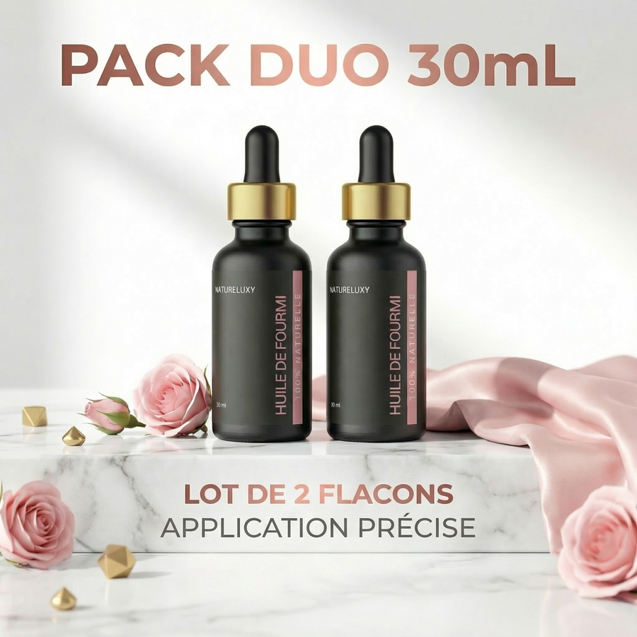2 Huiles de Fourmi contre la pousse du poil - 30ml -5%
