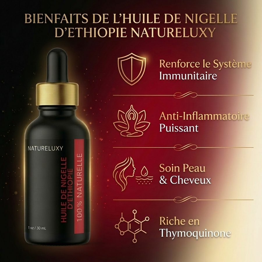 Huile de Nigelle d’Éthiopie 30 ml - Pipette Cheveux et Peau
