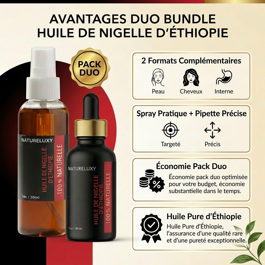 Huile de Nigelle d'éthiopie 30mL pipette +Huile de Nigelle d'éthiopie 30mL Spray