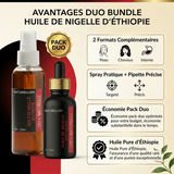 Huile de Nigelle d'éthiopie 30mL pipette +Huile de Nigelle d'éthiopie 30mL Spray