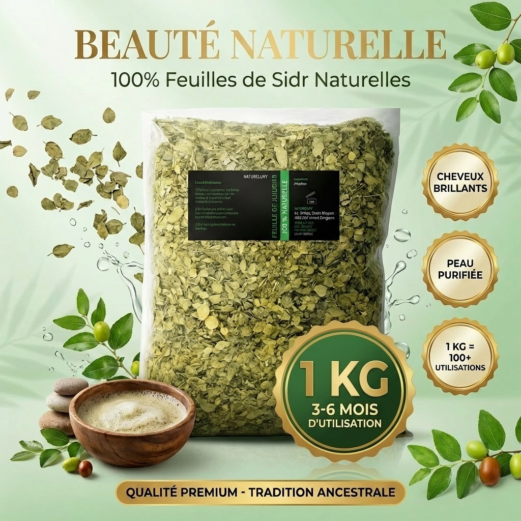 1kg Feuilles de Sidr  Naturelles - Feuilles de Jujubier - Natureluxy