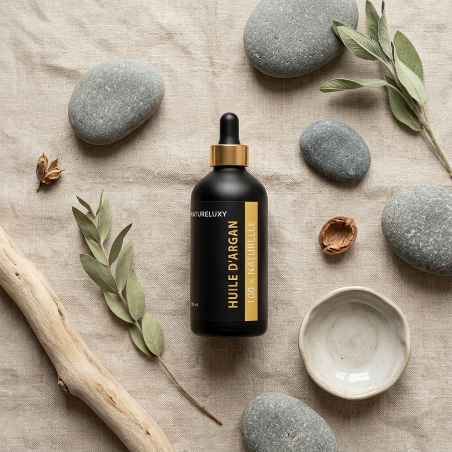 Huile d'Argan 100 ml – Origine Maroc – Pipette – Visage, Corps, Cheveux & Ongles