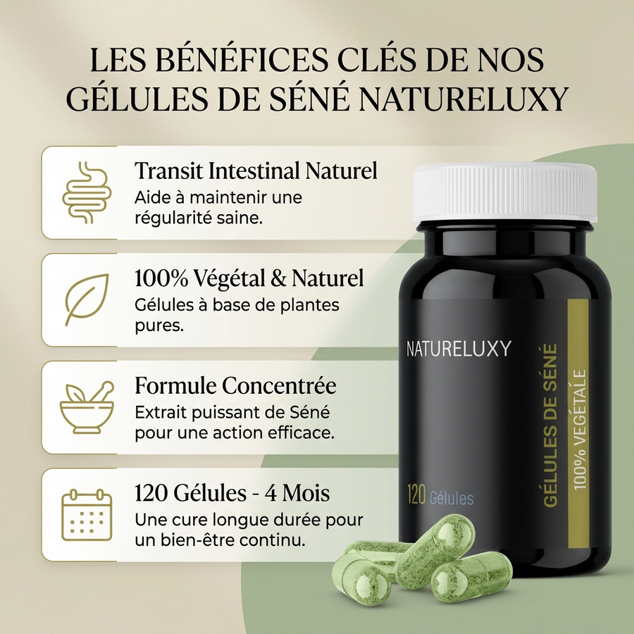 Lot 3×120 Gélules de Séné en poudre – 360 gélules – Enveloppe végétale – 300 mg