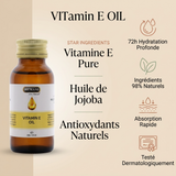 Lot de 3 Huiles de Vitamine E Hemani 30 mL - 100% naturelle
