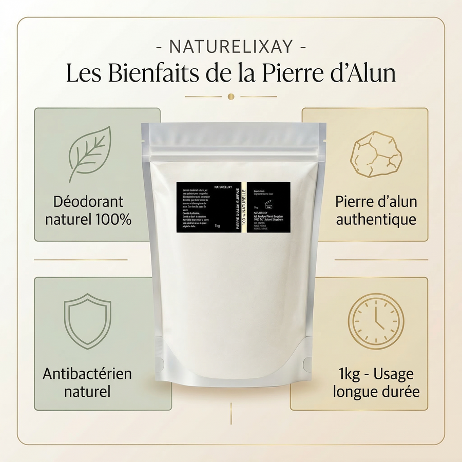 Poudre d’Alun Surfine 1 kg - Déodorant naturel au potassium d’alun