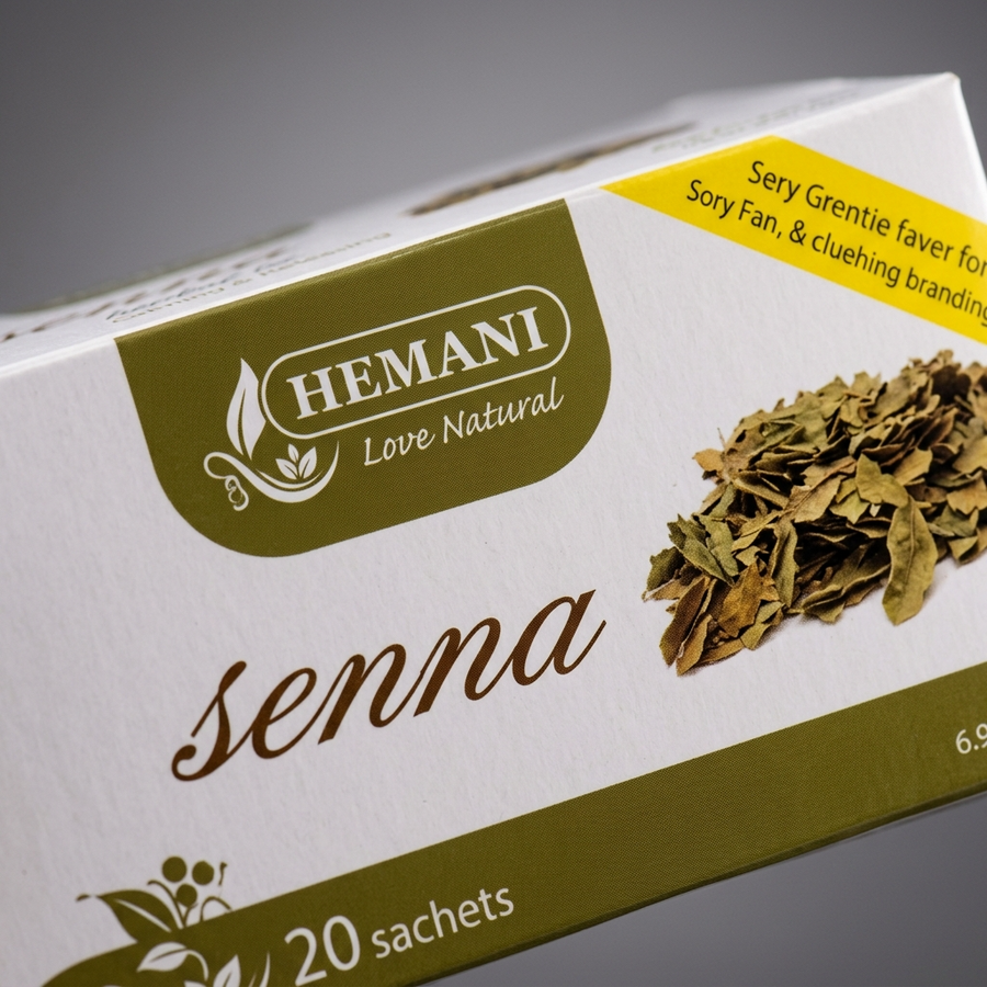Lot de 4 Tisanes au Séné Hemani — 20 sachets par boîte (80 sachets)