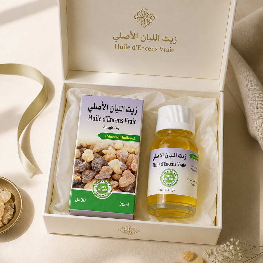 Huile d'Encens 30 mL — coffret packaging premium