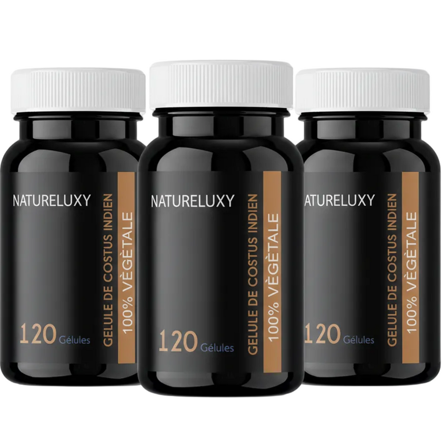 Lot de 3 x 120 Gélules de Costus - 360 Gélules - Natureluxy