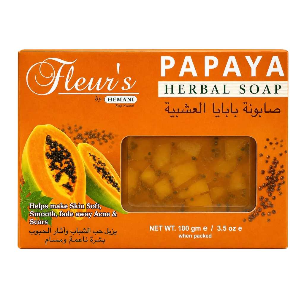 Savon à la Papaye Hemani 100 g - Savon Exfoliant