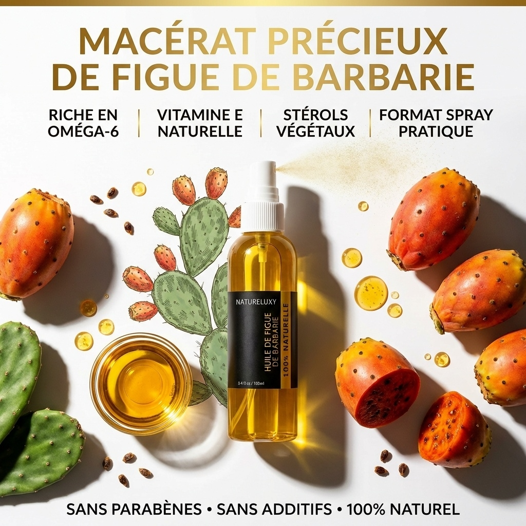 Huile de Figue de Barbarie Puissant Anti-rides 100mL Spray 100% naturelle