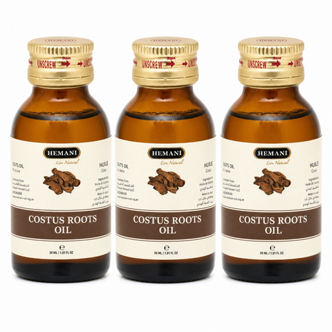 3 Huile de Costus Indien 30mL Hemani 100% naturelle -10%