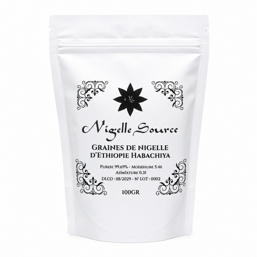 Graine de Nigelle d’Éthiopie 99,7% Pure (Grade A) Naturelle 100 g – Nigella Sativa (Cumin Noir)