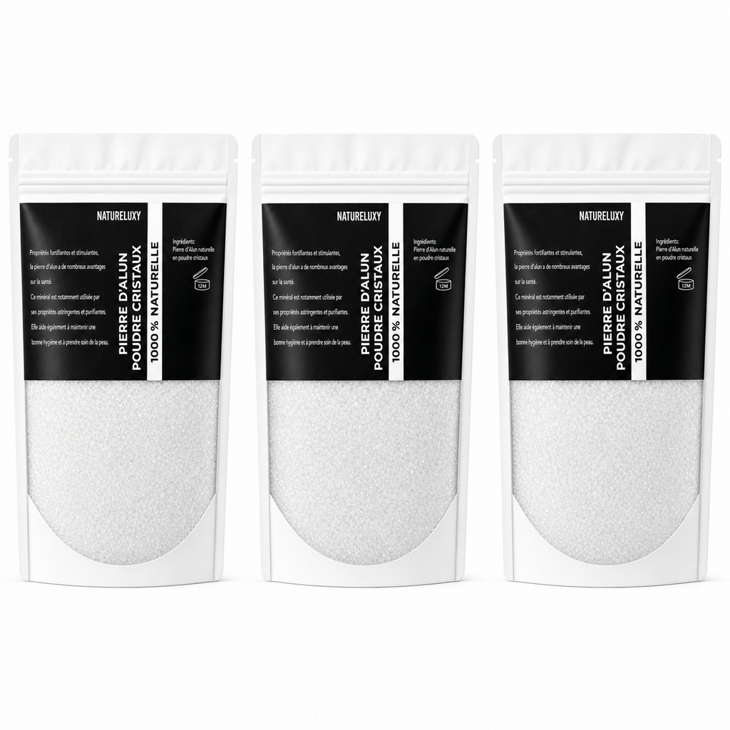 3 Pierre d'Alun Poudre - 250g - Déo Naturel -10%