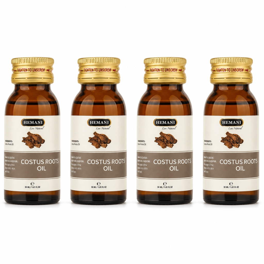 4 Huile de Costus Indien 30mL Hemani 100% naturelle -15%