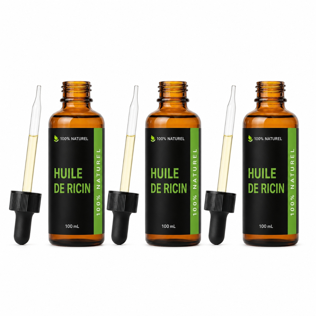 3 Huiles végétale de ricin 100ml à pipette Réduction -10%