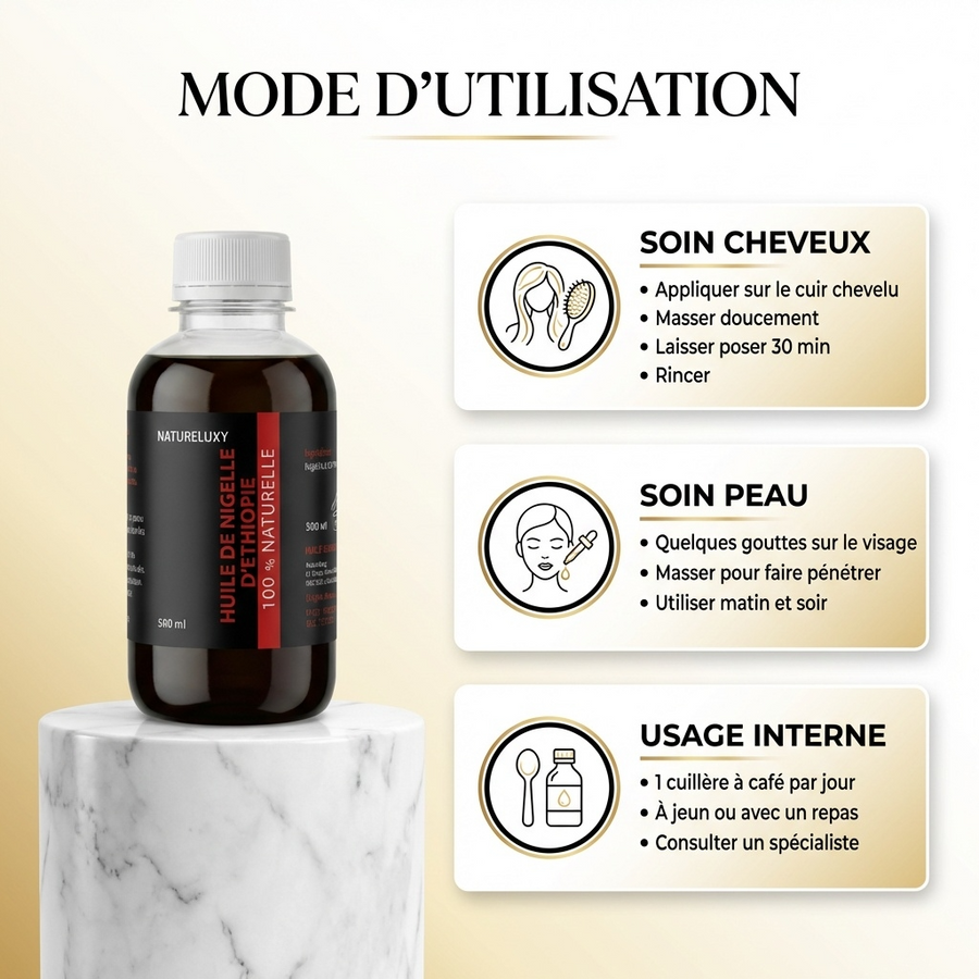 Hochwertiges äthiopisches Schwarzkümmelöl – 500 ml 