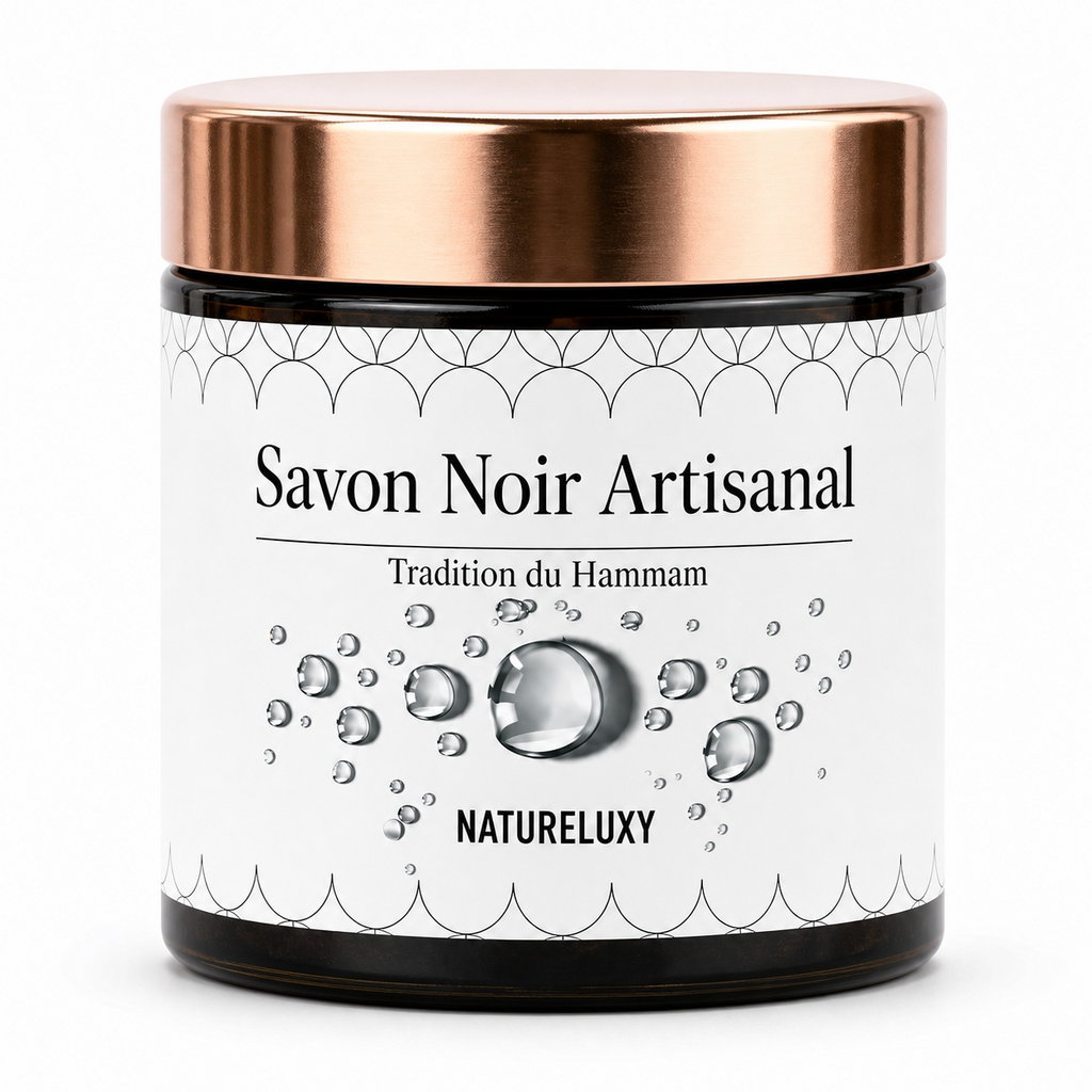 Savon noir marocain 300 g – Pâte exfoliante pour hammam (usage externe)