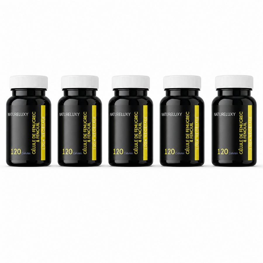 Lot de 5 Fenugrec & Fenouil Naturelux 600 Gélules Végétales