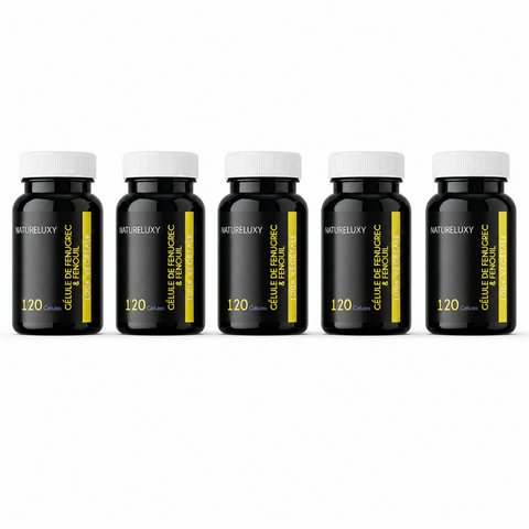Lot de 5 Fenugrec & Fenouil Naturelux 600 Gélules Végétales