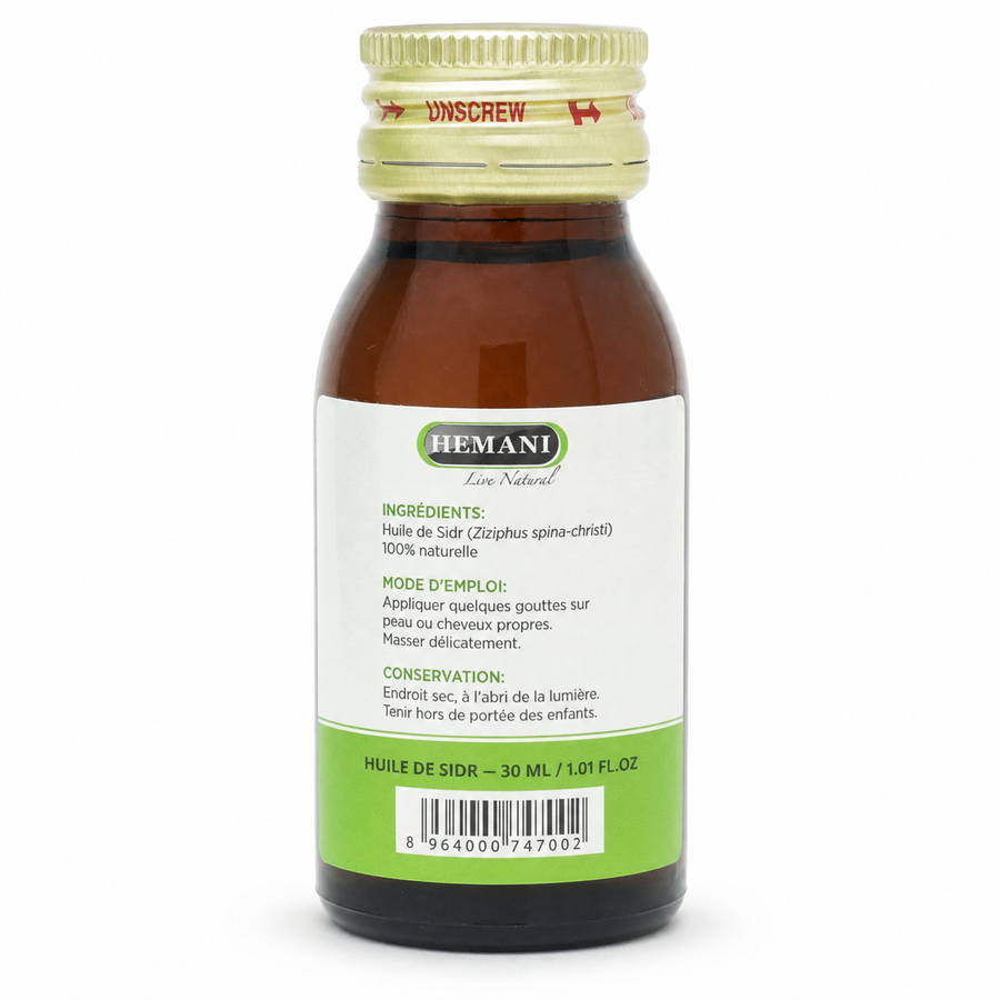 Hemani Sidr Oil 5x30mL — ingrédients arrière