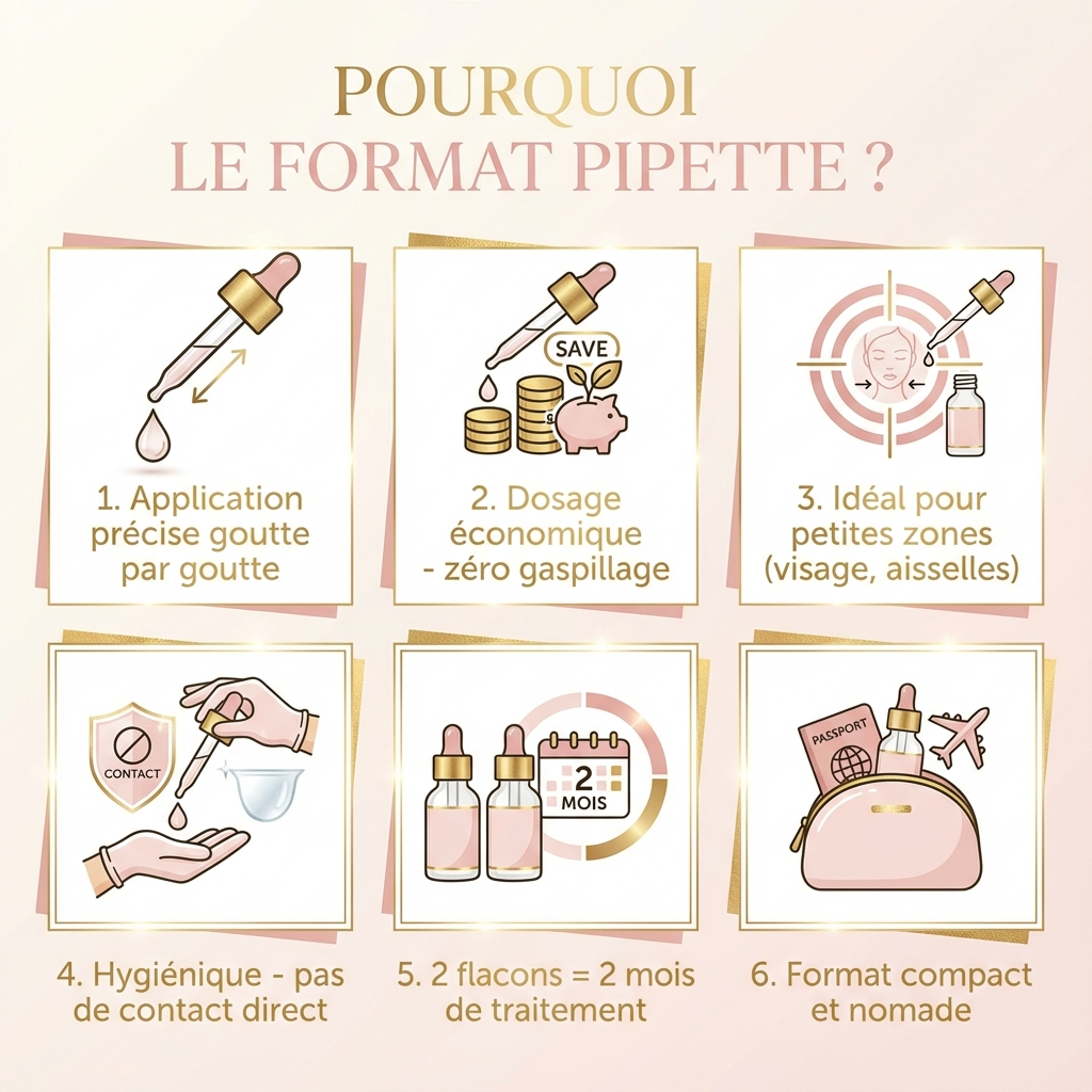 2 Huiles de Fourmi contre la pousse du poil - 30ml -5%