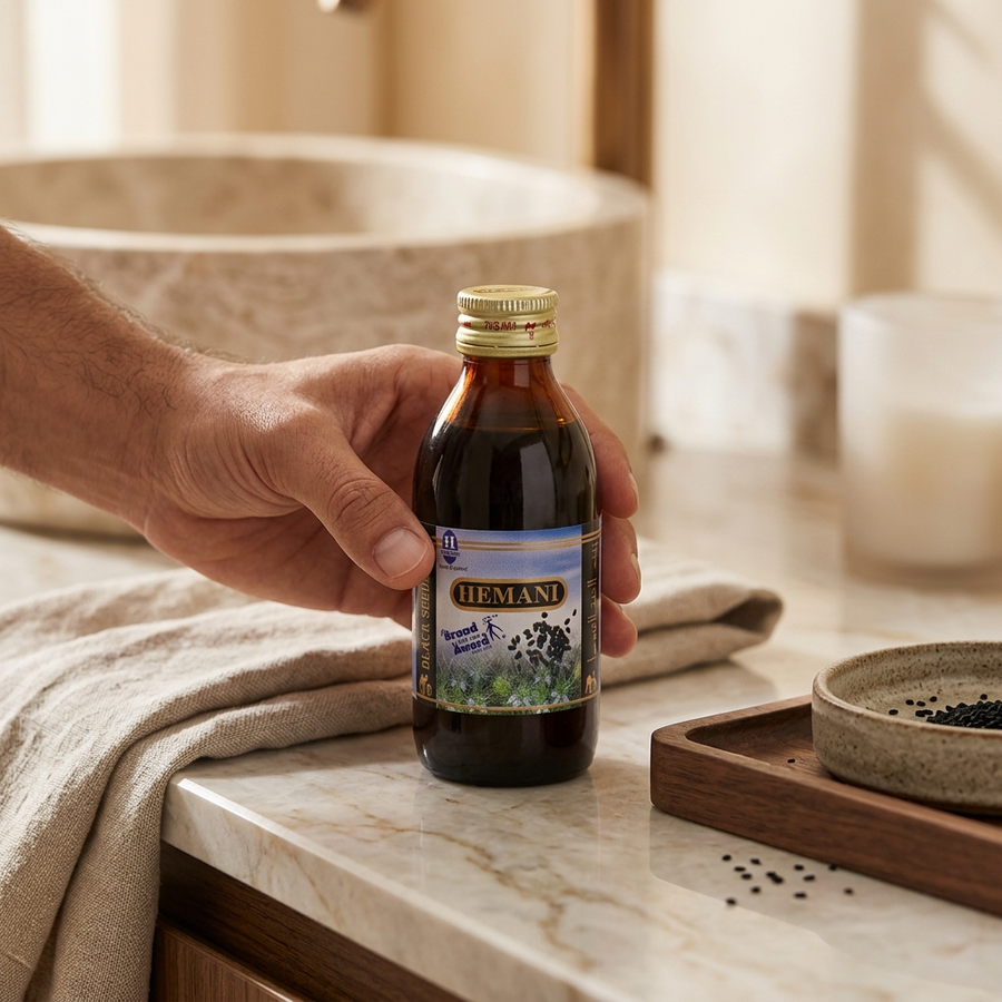 Huile de Nigelle (Cumin Noir) Hemani 125 mL – 100% Naturelle – Usage Cosmétique & Alimentaire