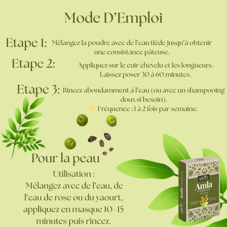 Poudre d’Amla pure 100 g – soin capillaire et visage