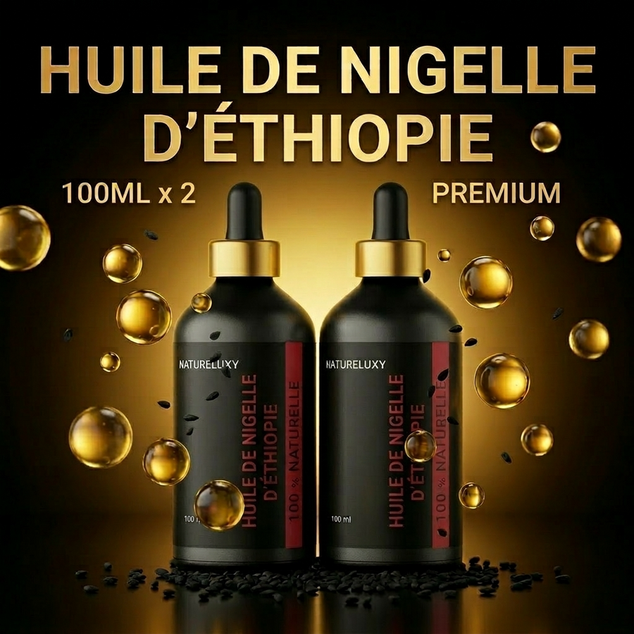 2 Huile de Nigelle d'éthiopie 100mL pipette 100% naturelle -5%