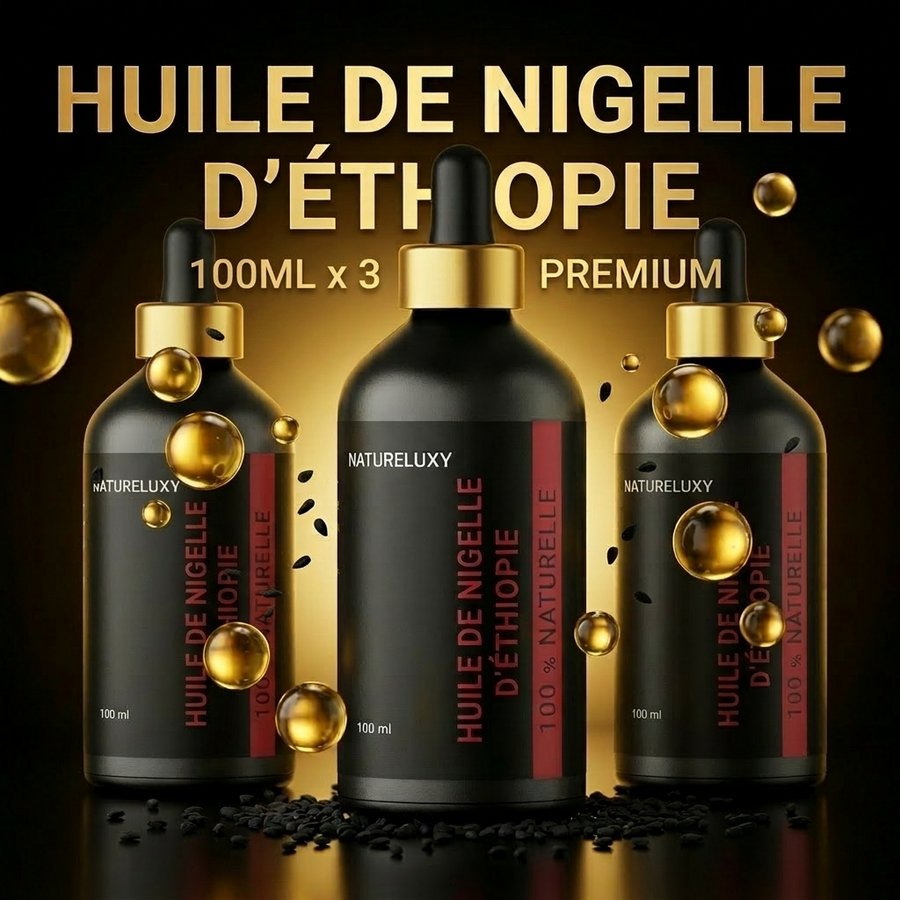 3 Huile de Nigelle d'éthiopie 100mL pipette 100% naturelle -10%