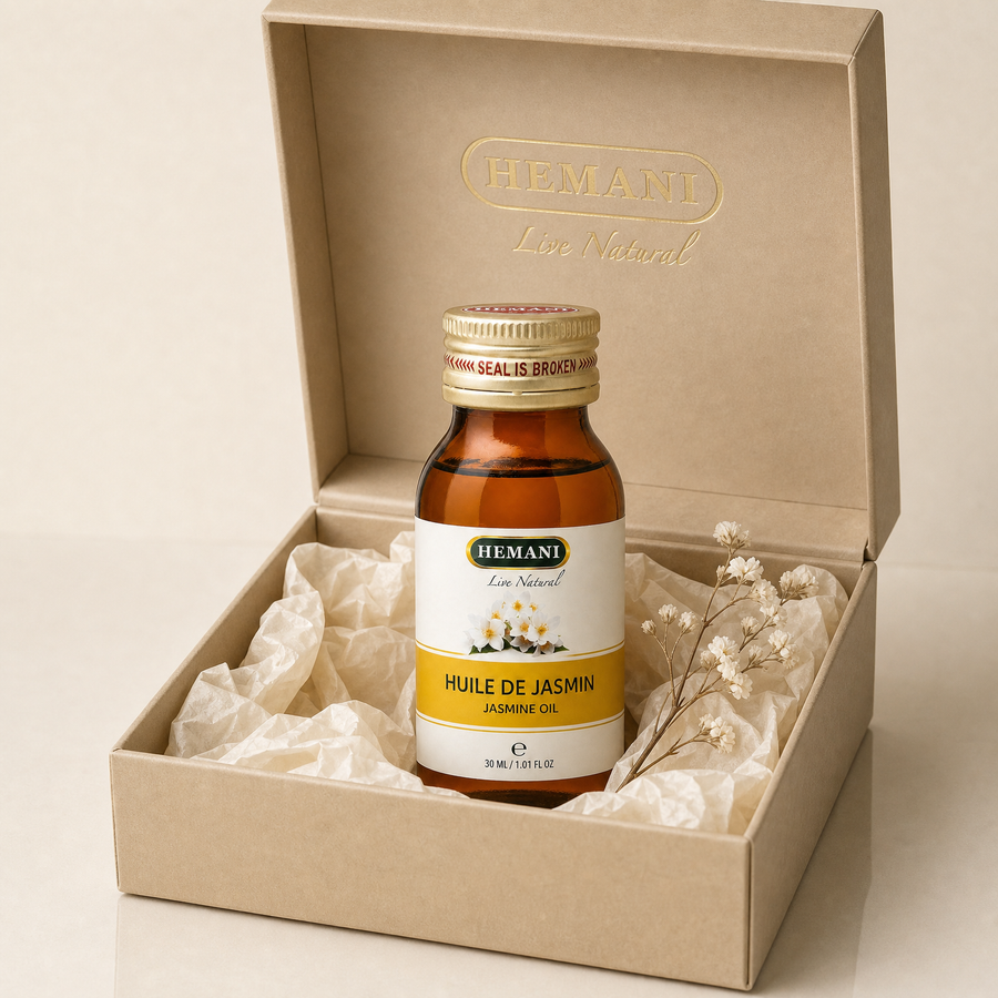 Hemani Huile de Jasmin 30 mL — Coffret packaging premium