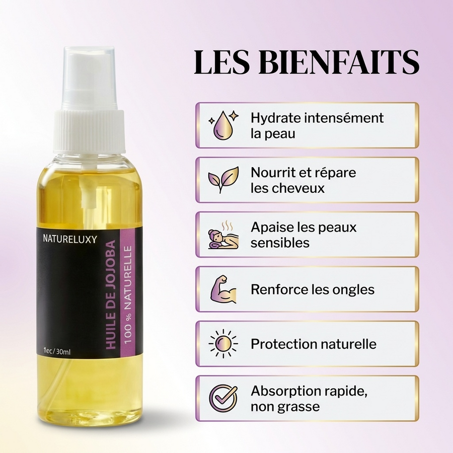 huile de Jojoba 30mL Spray 100% Naturelle
