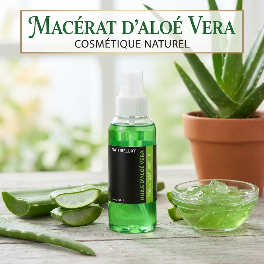 Huile d'Aloé Vera 30mL Spray 100% Naturelle
