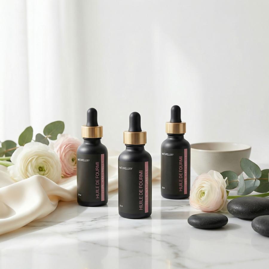 3 Huiles de Fourmi Contre la Pousse du Poil 30ml pipette -10%