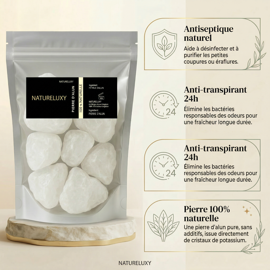 Pierre d'Alun Brute 250 g Déodorant Naturel Potassium Medical & Care