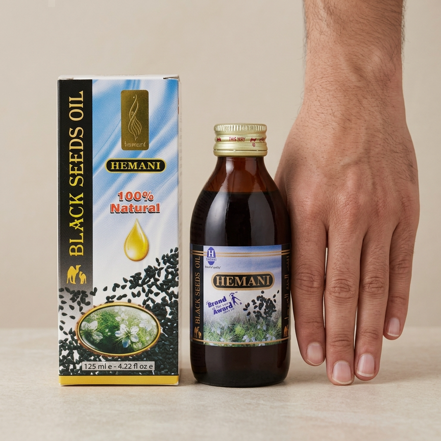 Huile de Nigelle (Cumin Noir) Hemani 125 mL – 100% Naturelle – Usage Cosmétique & Alimentaire