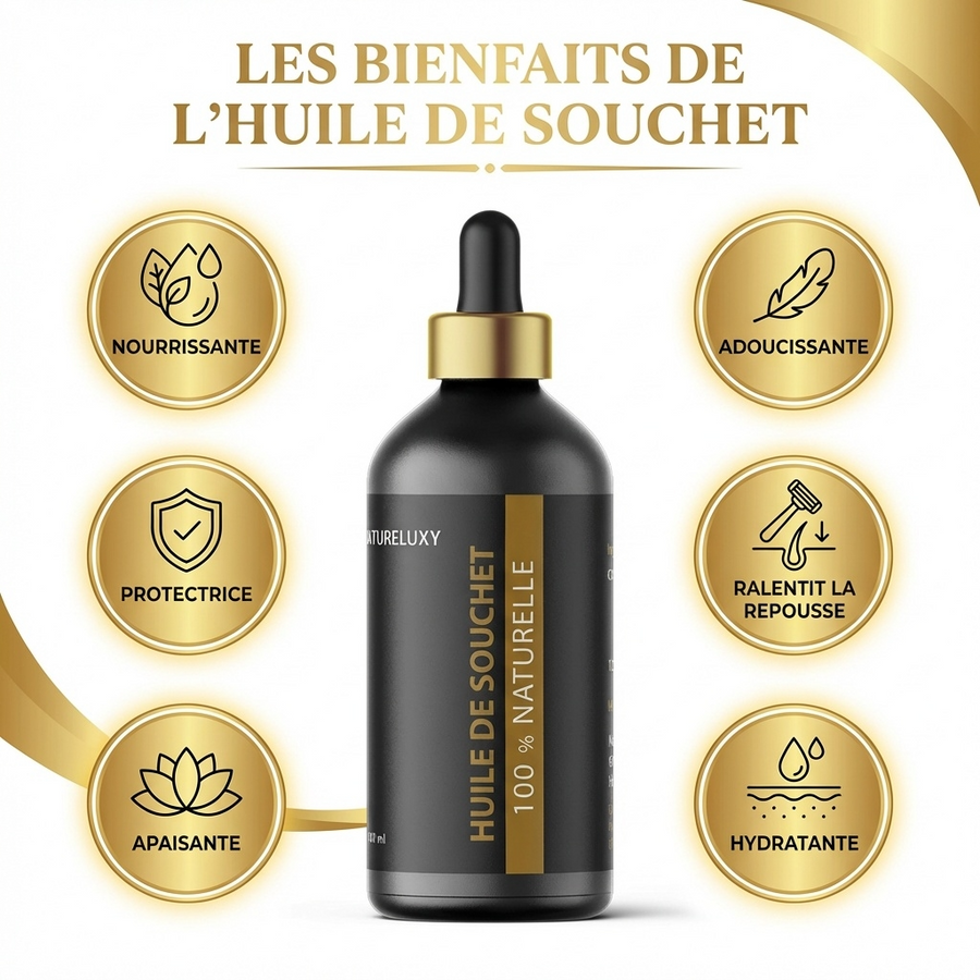 Huile de Souchet 100 mL Pipette 100% Naturelle - Soin de la Peau