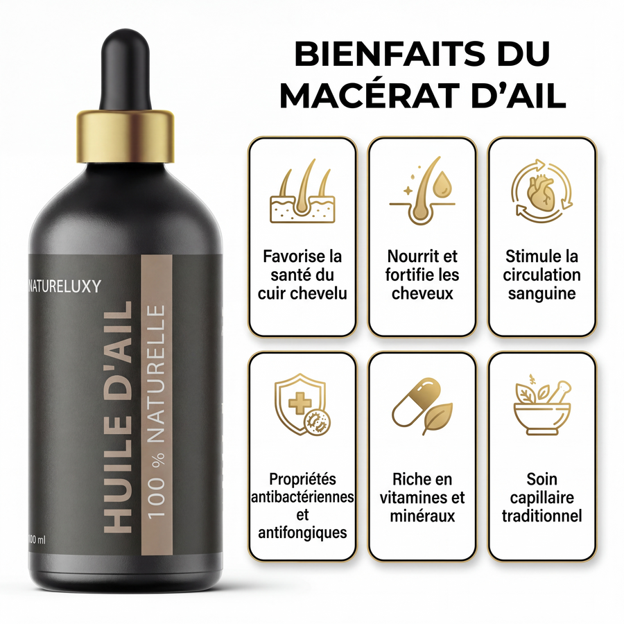 Huile d'Ail 100mL Pipette 100% Naturelle
