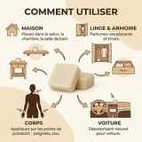 Lot de 5 carrés de musc vanille – parfum solide