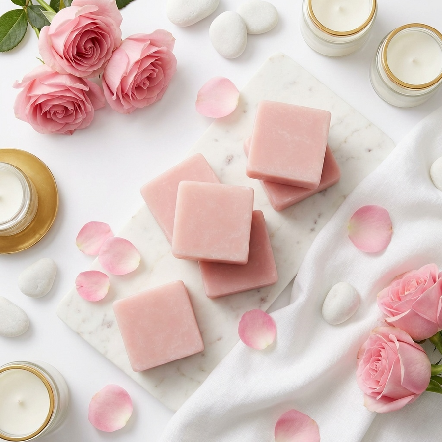 Lot de 10 carrés de musc rose – parfum solide - image produit 3