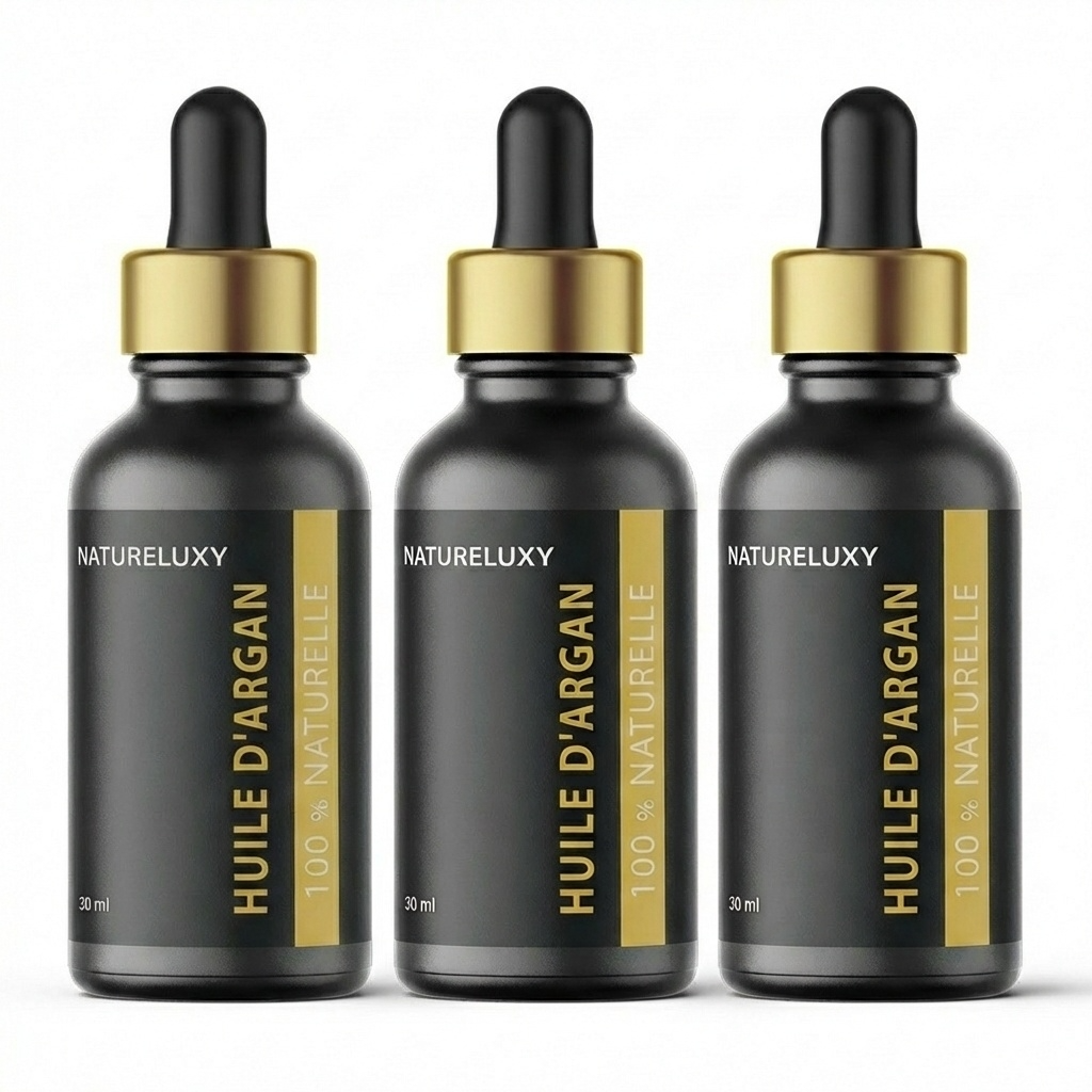 3 Huile d'Argan 30mL Pipette 100% naturelle -10%