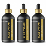 3 Huile d'Argan 100mL Pipette 100% naturelle -10%