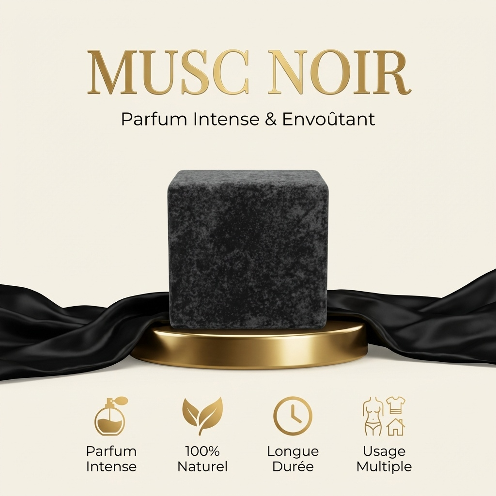 Carré de Musc noir - Parfum solide - black musc