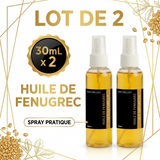 2 Flacons Huile de fenugrec 30mL Spray 100% Naturel