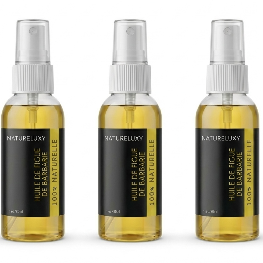Lot 3× Huile de Figue de Barbarie 30 ml Spray – Soin visage anti-âge, peaux matures & déshydratées