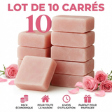 10 Carré de Musc Rose – Musc Blanc & Rose Orientale, Élégance et Douceur
