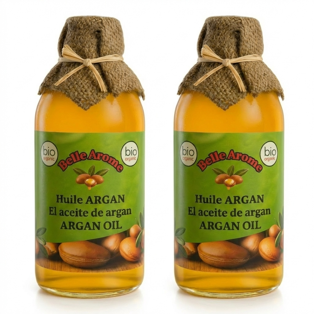 Lot de 2 Huiles Végétale d'Argan 100% naturelle et bio - 1L