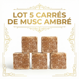 5 Carré de Musc ambré Parfum solide Réduction -20%