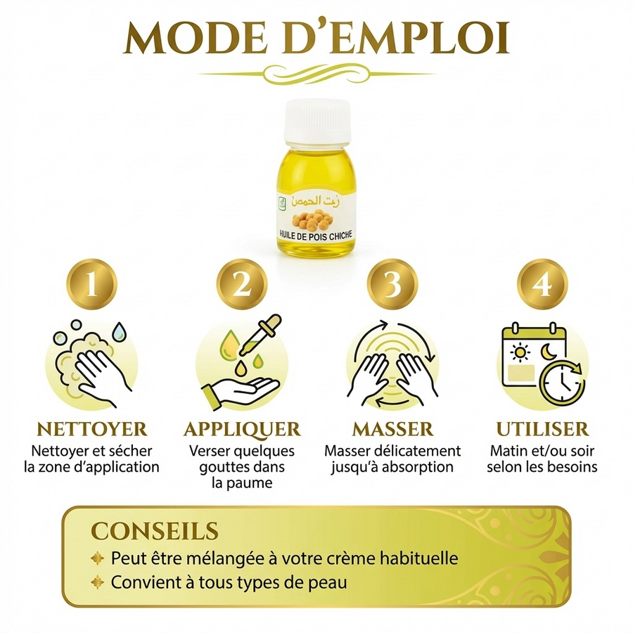 Huile de Pois Chiche 30mL 100% Naturelle