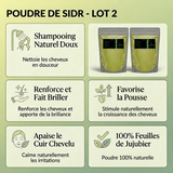 Lot 2x80g Poudre de Sidr Naturelle (Feuille Jujubier Ziziphus) | NatureLuxy